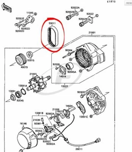 Cinghia generatore originale OEM per Kawasaki GPX 750 - Foto 1 di 1