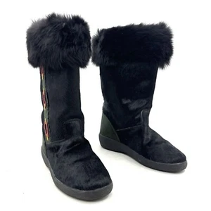 Tecnica Black Fur Winter Boots Women's EU 39 - Picture 1 of 9
