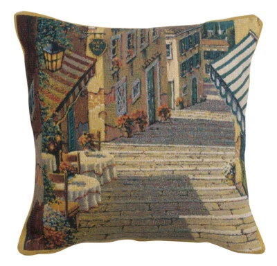 Elegant Belgian Tapestry Pillow Covers & Bellagio Village Table Set Premium Home - Image 1 of 4