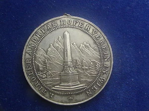 Versilberte Medaille 1902 (Tirol) Verein Andreas Hofer - Freiheitskämpf W/17/219 - Picture 1 of 2