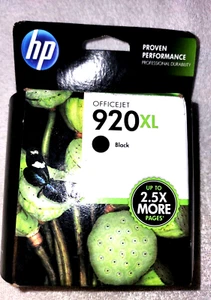 HP, 920XL, BLACK, SINGLE CARTRIDGE, OFFICEJET PRINTERS, OLD STOCK, NEW, SEALED - Picture 1 of 7