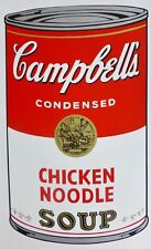 ANDY WARHOL CAMPBELLS' CHICKEN NOODLE Soup Can SUNDAY B.MORNING Silkscreen COA