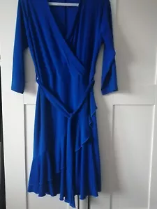 Gorgeous Blue Nina Leonard Dress 14 - Picture 1 of 3