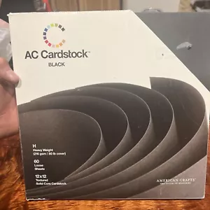 AC Cardstock schwarz 12x12 schwer American Crafts - Bild 1 von 4