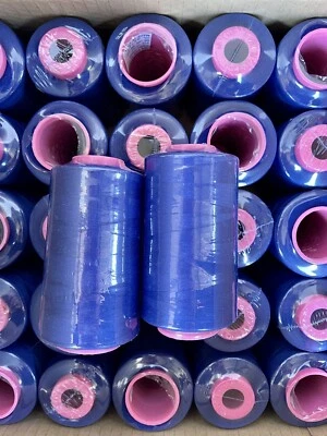50 Spools LAPIS BLUE ROYAL Multi Purpose Serger Sewing Threads S/2 T27 Quality - Image 1 of 4