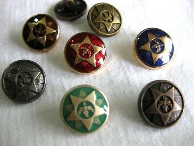 7 Metall-Knöpfe in verschiedenen Farben, 18mm ,K43.1 - Bild 1 von 2