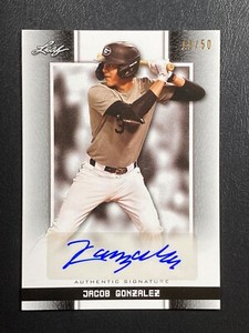 JACOB GONZALEZ 2019 Leaf Perfect Game PG SHIMMER Black AUTO #13/50 OLE MISS