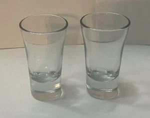Juego Lote de 2 vasos de chupito de vidrio transparente fondo ponderado 3,5" de alto sin marca - Imagen 1 de 2