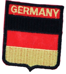 Germany Flag Shield Crest Patch Embroidered Iron Deutschland Aufnäher FREE SHIP - Picture 1 of 2