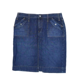 Tommy Hilfiger Womens Medium Wash Flap Pockets Cotton Denim Jean Skirt 10 - Picture 1 of 9
