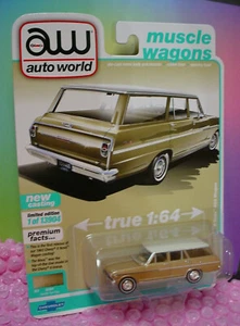 Auto World 1963 CHEVY II NOVA 400 WAGON #4∞Saddle Tan∞MUSCLE ∞Release 2 ver A - Picture 1 of 2