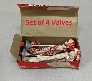 Fiat 1500 EATON LIVIA Set of 4 Exhaust Valves Set Exhaust Valves New Old Stock - Picture 1 of 2