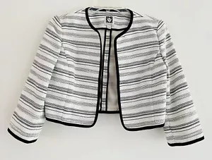 Tuta Anne Klein separata donna bianca a righe manica 3/4 giacca taglia 2 - Foto 1 di 6
