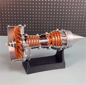 28cm Simulation Aircraft Turbojet Engine Rotatable Model Ornament Children Gift - Picture 1 of 16