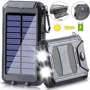 Super 900000mAh Solar Power Bank 2 USB Portable Charger For Cell Phone US 2023 - Picture 1 of 31