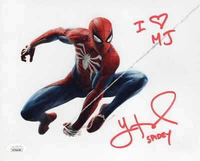 Yuri Lowenthal autographed inscribed 8x10 photo Spider-Man JSA COA Peter Parker - Image 1 of 2