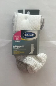 Dr Scholl's Women's 3 Pair Advanced Relief Ankle Socks size 4-10 - Picture 1 of 3