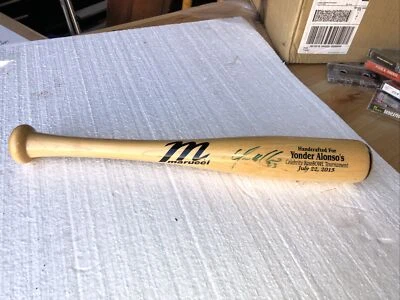 Yonder Alonso Signed Auto Small Baseball Bat BaseBOWL July 22, 2015 Giants Reds - Image 1 of 4