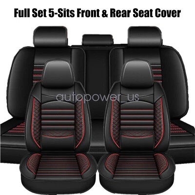 Pu Leather Car 5-Seat Covers Cushion Front + Rear For 2016-2024 Subaru Crosstrek - Image 1 of 4