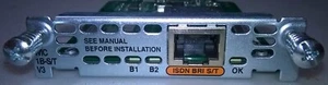 CISCO WAN INTERFACE CARD WIC -1B-S/T-V3 1-Port ISDN BRI S/T - Zdjęcie 1 z 2