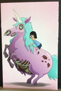 BOB'S BURGERS #1 SPECIAL ED PRINT NYCC EXCLUSIVE ZOMBIE UNICORN DYNAMITE 2014 HG - Picture 1 of 6