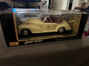1955 Maisto 1/18 Scale Diecast 81024L Mercedes-Benz 300S Nice Convertible White - Picture 1 of 8