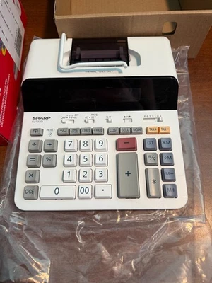 Sharp ELT3301 12-Digit Thermal Printing Calculator Off-White - Image 1 of 2