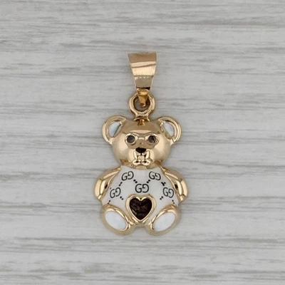 Colgante Oso de Peluche Oro 18k Zironia Cúbica Creado en Laboratorio Resina de Zafiro Foto 1 de 4