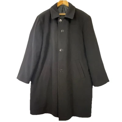 Andrew Fezza Men’s  Cashmere Dress  Over Coat Sz L  42 Italy Soft Luxury Classic - Image 1 of 4