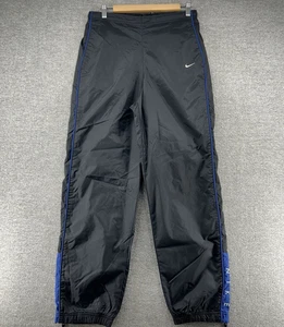 Nike Track Pants Boys Size (12-14) Black Activewear Ankle Zipper Logo - Picture 1 of 11