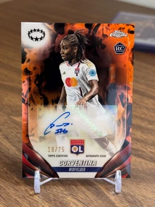 Corventina Melchie Dumornay 2023-24 Topps Chrome UWCL Auto Inferno /75 Rookie RC - Picture 1 of 2