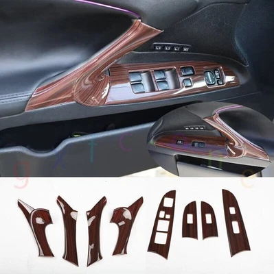 Cubierta de panel de interruptor de bloqueo de ventana con aspecto de grano de madera para LEXUS 2006-2010 IS250 Foto 1 de 4