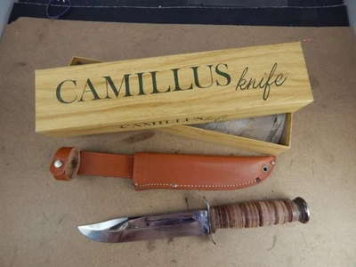 vintage  CAMILLUS TRAILBLAZER Mark 2 FIGHTING KNIFE Minty in Box - Image 1 of 4