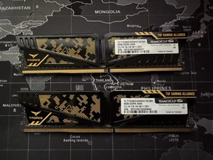 T-Force Vulcan DDR4 16GB RAM Kit (2 8gb) 3000MHz TUF GAMING Team Group - Picture 1 of 3