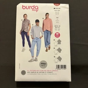 BURDA 5790 MISSES PULLOVER SHIRTS Sewing Pattern Sizes 8 - 22 SKILL: SUPER EASY - Picture 1 of 5