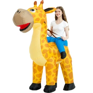 Inflatable Costume Adult,Blow Up Costumes,Ride On Giraffe Costume,Halloween C... - Picture 1 of 8