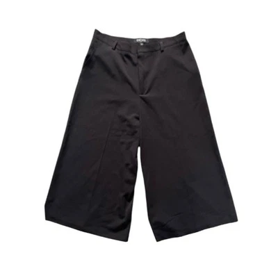 Culture NYC Women's Black Hi-Rise Wide Leg Capri Pants Minimalist Modern SZ 10 - Image 1 of 4
