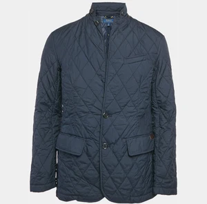 Neu ohne Etikett Polo Ralph Lauren Herren marineblau gesteppt geknöpft Langarm Jacke Mantel Größe S - Bild 1 von 7