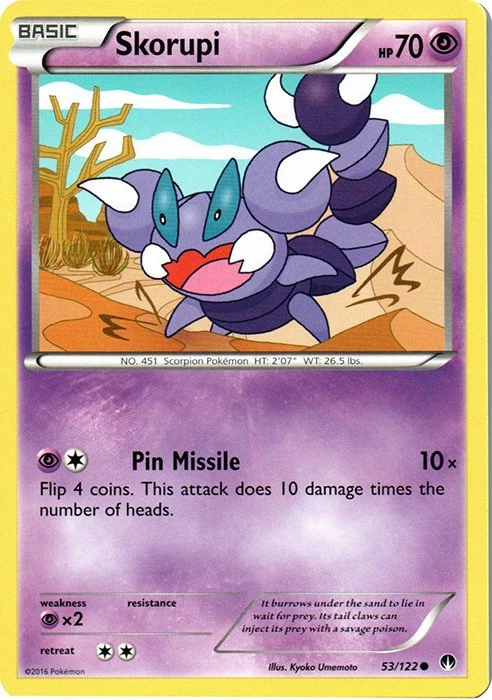 Skorupi - 53/122 - Common - BREAKPoint #53/122 Pokemon TCG - Image 1 of 1