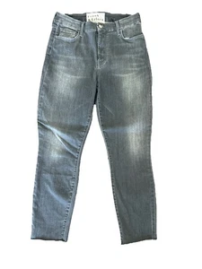 Pantalones de mezclilla Frank & Eileen Sligo talla 29 grises para mujer dobladillo crudo ajustados al tobillo como nuevos - Imagen 1 de 8