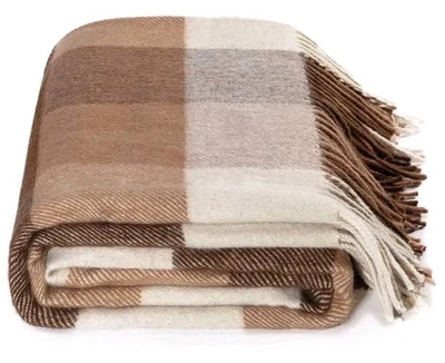 Farridoro Wool Fringe Throw Blanket 51" X 67" - Image 1 of 4