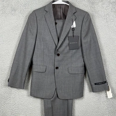 John Varvatos EE. UU. 2 Piezas Blazer de Lana Abrigo Deportivo Niños 12R Gris Vestido Traje NUEVO Foto 1 de 4