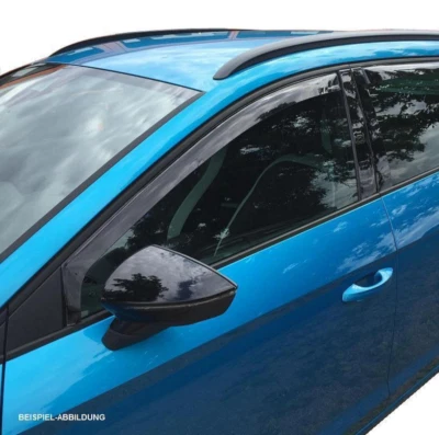 CLIMAIR PLAVA KUNSTSTOFFE GMBH Deflector de viento ClimAir DELECTOR DE LLUVIA delantero negro para Seat Leon 5F 5 puertas + ST
