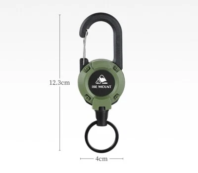 Outdoors Retractable Key Chain Reel Holder Heavy Duty Cord Carabiner Key Holder - Image 1 of 4