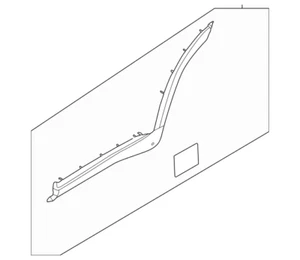 GENUINE GENESIS GV70 2022-2025 REAR DOOR BODY SIDE MOLDING RH=PASS, 87732-AR010 - Picture 1 of 1