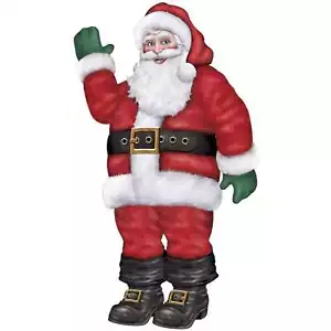 Jumbo Jointed Santa Claus Father Christmas Party Decoration Cutout Photo Prop - Picture 1 of 1