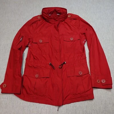 Chaqueta impermeable Burberry Wendy para mujer talla XS roja oculta cremallera completa * Foto 1 de 4