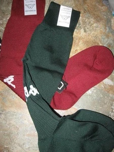 New kids KAPPA SPORTS SOCK 01 Soccer Maroon or Dark Green Serie B Calza ITALY - Picture 1 of 3
