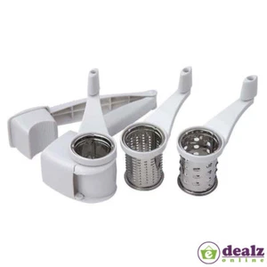 Dexam White Rotary Cheese Grater Fine Coarse Slicing - Picture 1 of 1