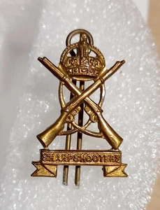 WW1 3rd County Of London Yeomanry Sharpshooters Cap Badge With Fastener / Pin - Picture 1 of 4